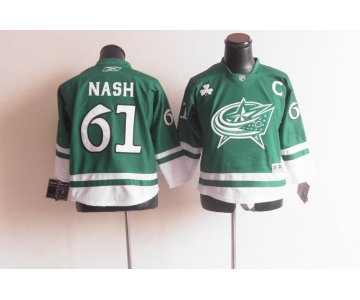 youth nhl jerseys columbus blue jackets #61 nash green