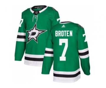 Adidas Dallas Stars #7 Neal Broten Green Home Authentic Stitched NHL Jersey