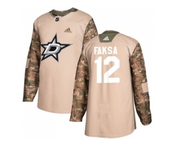 Men Adidas Dallas Stars #12 Radek Faksa Camo Authentic 2017 Veterans Day Stitched NHL Jersey