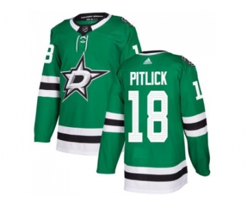 Men Adidas Dallas Stars #18 Tyler Pitlick Green Home Authentic Stitched NHL Jersey