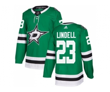 Men Adidas Dallas Stars #23 Esa Lindell Green Home Authentic Stitched NHL Jersey