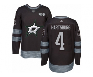 Men's Adidas Dallas Stars #4 Craig Hartsburg Authentic Black 1917-2017 100th Anniversary NHL Jersey