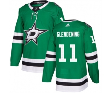 Men's Dallas Stars #11 Luke Glendening Green Stitched Jersey