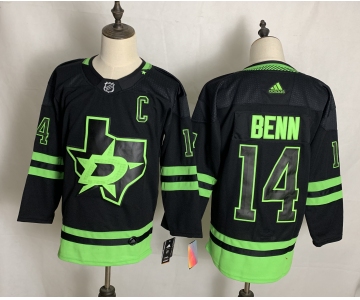 Men's Dallas Stars #14 Jamie Benn Authentic Black 2020 New Hockey Jersey