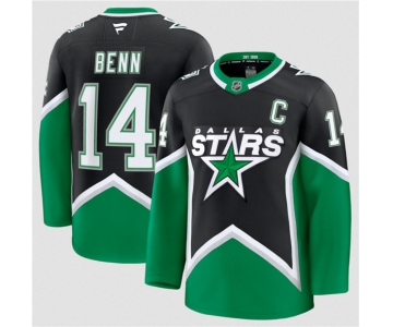 Men's Dallas Stars #14 Jamie Benn Black 2025-26 Alternate Stitched Hockey Jersey