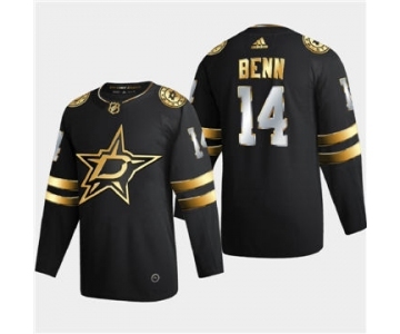 Men's Dallas Stars #14 Jamie Benn Black Golden Edition Limited Stitched Hockey Jersey