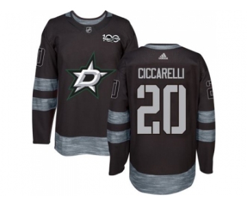 Men's Dallas Stars #20 Dino Ciccarelli Black 1917-2017 100th Anniversary Stitched NHL Jersey