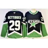 Men's Dallas Stars #29 Jake Oettinger Black 2025-26 Alternate Stitched Hockey Jersey