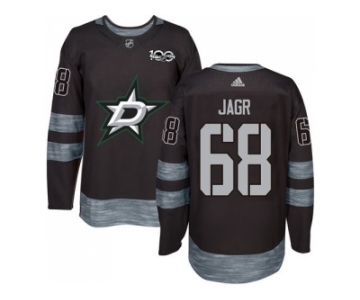 Men's Dallas Stars #68 Jaromir Jagr Black 1917-2017 100th Anniversary Stitched NHL Jersey