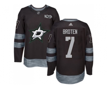 Men's Dallas Stars #7 Neal Broten Black 1917-2017 100th Anniversary Stitched NHL Jersey