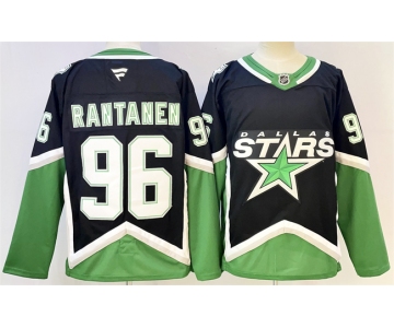 Men's Dallas Stars #96 Mikko Rantanen Black 2025-26 Alternate Stitched Hockey Jersey