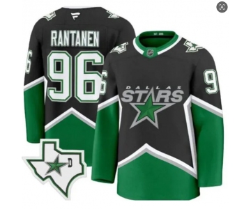 Men's Dallas Stars #96 Mikko Rantanen Throwback Jersey Black
