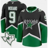 Men's Dallas Stars Retired Player #9 Mike Modano Cup Champs Throwback Jersey Black