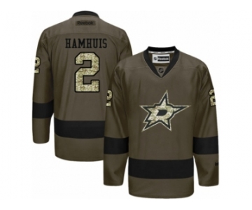 Men's Reebok Dallas Stars #2 Dan Hamhuis Authentic Green Salute to Service NHL Jersey