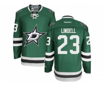 Men's Reebok Dallas Stars #23 Esa Lindell Authentic Green Home NHL Jersey