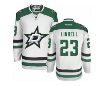 Men's Reebok Dallas Stars #23 Esa Lindell Authentic White Away NHL Jersey