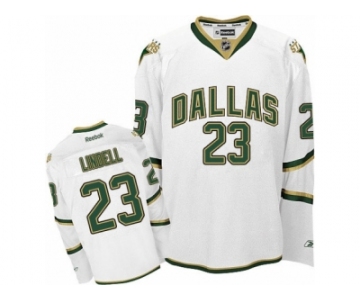 Men's Reebok Dallas Stars #23 Esa Lindell Authentic White Third NHL Jersey