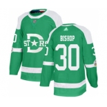 Men's Stars #30 Ben Bishop Green Authentic 2020 Winter Classic Stitched Hockey Jersey