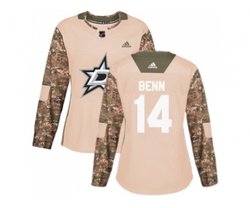 Women Adidas Dallas Stars #14 Jamie Benn Camo Authentic 2017 Veterans Day Stitched NHL Jersey