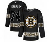 Adidas Boston Bruins #74 Jake DeBrusk Authentic Black Team Logo Fashion NHL Jersey