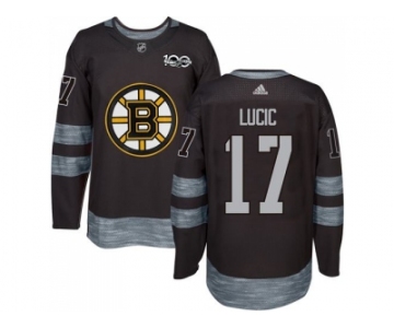 Boston Bruins #17 Milan Lucic Black 1917-2017 100th Anniversary Stitched NHL Jersey