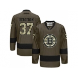 Boston Bruins #37 Patrice Bergeron Green Salute to Service Stitched NHL Jersey