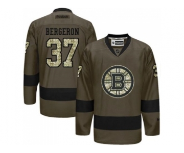Boston Bruins #37 Patrice Bergeron Green Salute to Service Stitched NHL Jersey