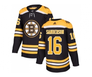 Men Adidas Boston Bruins #16 Derek Sanderson Black Home Authentic Stitched NHL Jersey