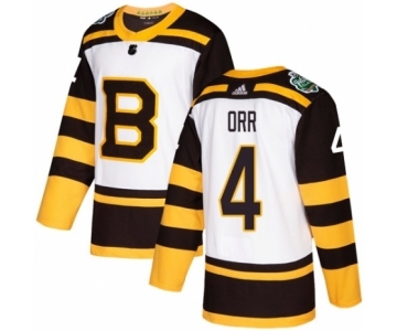 Men's Adidas Boston Bruins #4 Bobby Orr Authentic White 2019 Winter Classic NHL Jersey