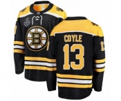 Men's Boston Bruins #13 Charlie Coyle Authentic Black Home Fanatics Branded Breakaway 2019 Stanley Cup Final Bound Hockey Jersey