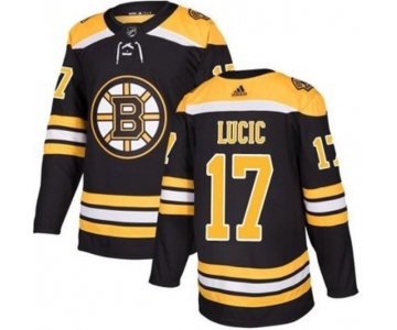 Men's Boston Bruins #17 Milan Lucic Black Stitched Jersey