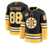 Men's Boston Bruins #88 David Pastrnak Black 100th Anniversary Stitched Hockey Jersey