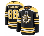 Men's Boston Bruins #88 David Pastrnak Black 2024-25 Home Stitched Hockey Jersey