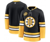 Men's Boston Bruins Blank Black 100th Anniversary Stitched Hockey Jersey