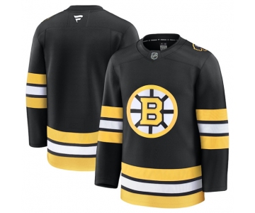 Men's Boston Bruins Blank Black 2025 Home Stitched Hockey Jersey