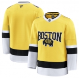 Men's Boston Bruins Blank Gold 2026 Stadium Series Stitched Hockey Jersey
