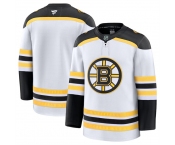Men's Boston Bruins Blank White 2024-25 Away Stitched Hockey Jersey