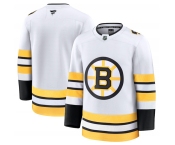 Men's Boston Bruins Blank White 2025 Away Stitched Hockey Jersey