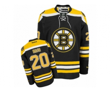 Men's Reebok Boston Bruins #20 Riley Nash Authentic Black Home NHL Jersey