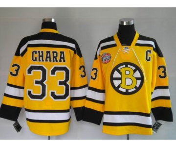nhl jerseys boston bruins #33 chara yellow[winter classic]