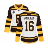 Women's Boston Bruins #16 Derek Sanderson Authentic White Winter Classic 2019 Stanley Cup Final Bound Hockey Jersey