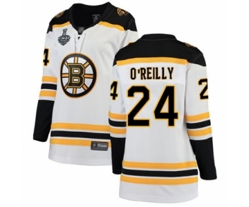 Women's Boston Bruins #24 Terry O'Reilly Authentic White Away Fanatics Branded Breakaway 2019 Stanley Cup Final Bound Hockey Jersey