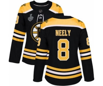 Women's Boston Bruins #8 Cam Neely Authentic Black Home 2019 Stanley Cup Final Bound Hockey Jersey