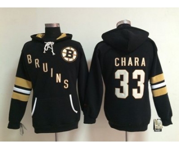 women nhl jerseys boston bruins #33 chara black[pullover hooded sweatshirt]