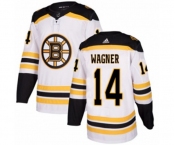 Youth Adidas Boston Bruins #14 Chris Wagner Authentic White Away NHL Jersey