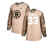Youth Adidas Boston Bruins #33 Zdeno Chara Camo Authentic 2017 Veterans Day Stitched NHL Jersey