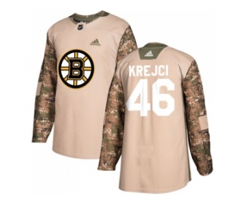 Youth Adidas Boston Bruins #46 David Krejci Camo Authentic 2017 Veterans Day Stitched NHL Jersey