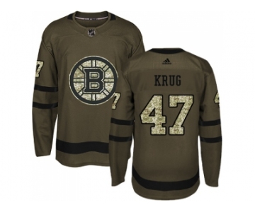 Youth Adidas Boston Bruins #47 Torey Krug Green Salute to Service Stitched NHL Jersey