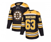 Youth Adidas Boston Bruins #63 Brad Marchand Black Home Authentic Stitched NHL Jersey