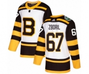Youth Adidas Boston Bruins #67 Jakub Zboril Authentic White 2019 Winter Classic NHL Jersey